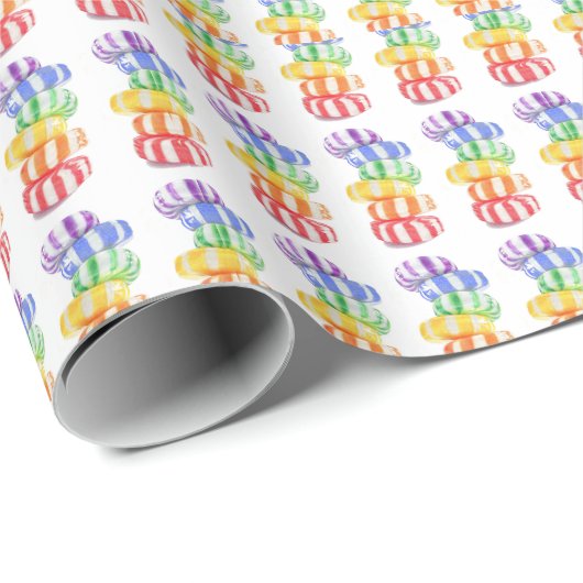 RAINBOW CANDY Wrapping Paper Geschenkpapier (Rolleneckpunkt)