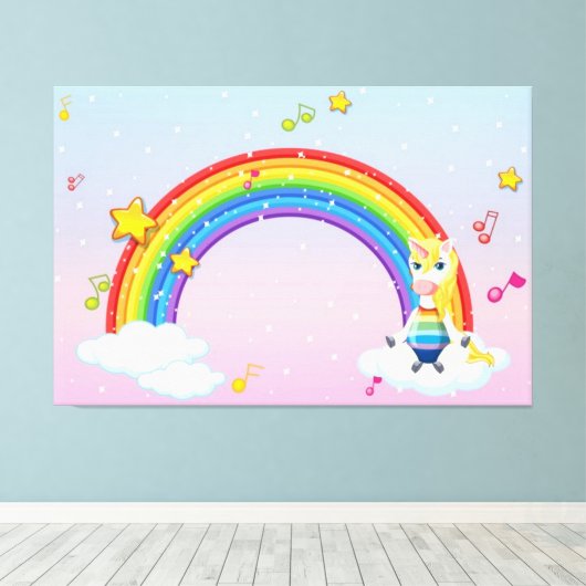 Rainbow-Canvas für Kinder, Print Picture 2 Leinwanddruck (Insitu (Holzboden))
