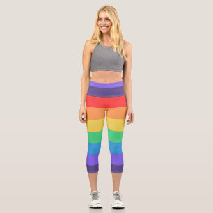 Rainbow capri leggings