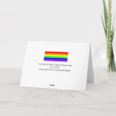 Rainbow-Card für Gay Pride (Reinfarben) Karte (Rückseite)