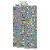 Rainbow 'Carnival' Textured Mosaic Tiles Pattern Flachmann (Links)