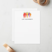 Rainbow Carrots Bright Personalisiert Mitteilungskarte (Vorderseite/Rückseite Beispiel)