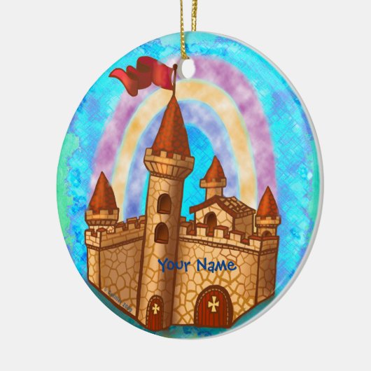 Rainbow Castle Keramik Ornament (Links)