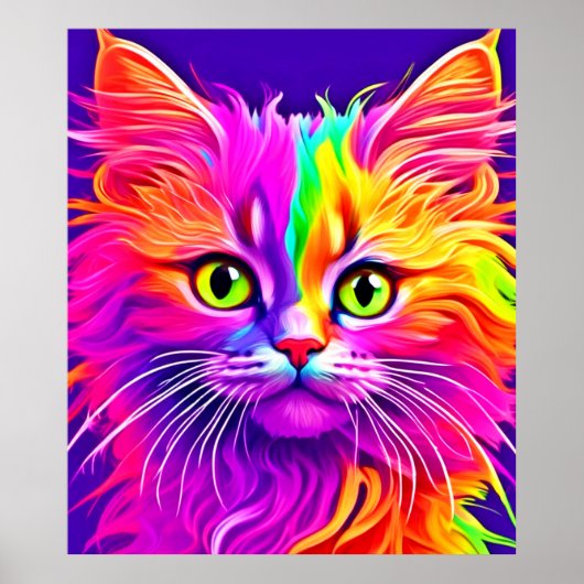 Rainbow Cat Artwork Poster (Vorne)