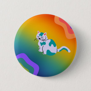 Rainbow Cat Button