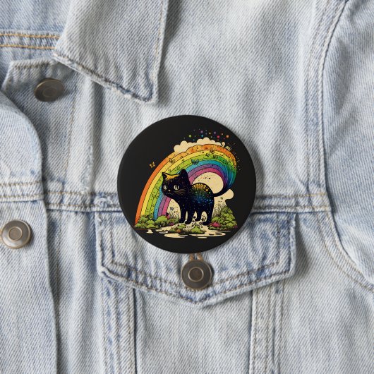 Rainbow Cat Button lgbtq niedlich (Beispiel)