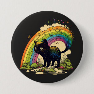 Rainbow Cat Button lgbtq niedlich