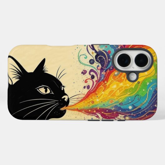 Rainbow cat Case-Mate iPhone hülle (Rückseite (Horizontal))