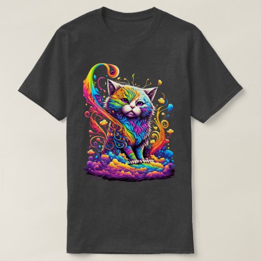 Rainbow Cat Design T-Shirt (Design vorne)