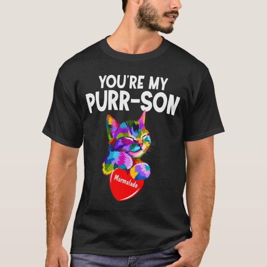 Rainbow Cat Du bist mein Herz T-Shirt (Vorderseite)
