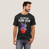 Rainbow Cat Du bist mein Herz T-Shirt (Vorne ganz)