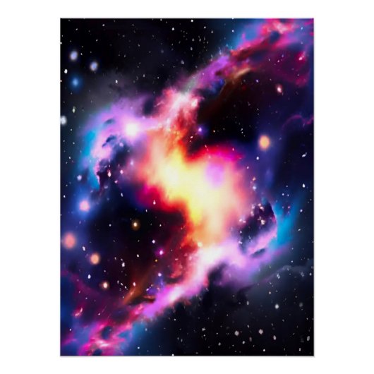 Rainbow Cat Eye Nebula Galaxy Glossy Poster (Vorderseite)