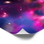 Rainbow Cat Eye Nebula Galaxy Glossy Poster (Ecke)