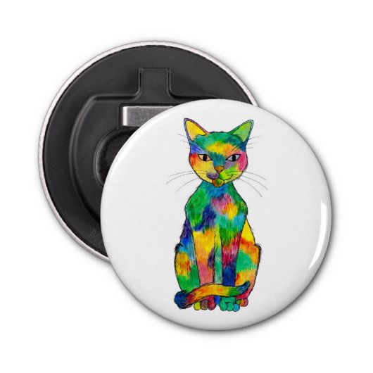 Rainbow Cat Flasche Opener Flaschenöffner (Vorderseite)