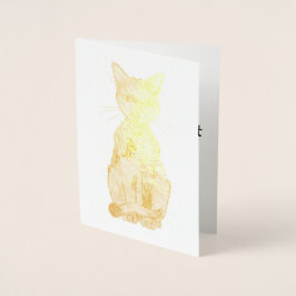 Rainbow Cat Foil Geburtstagskarte Folienkarte