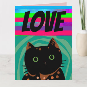 RAINBOW CAT GEBURTSTAG LIEBE GREETING CARDS KARTE