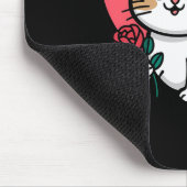 Rainbow Cat Hugging Herz Niedlich Valentine Graphi Mousepad (Ecke)