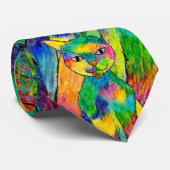 Rainbow Cat Pattern Krawatte (Gerollt)