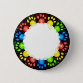 Rainbow Cat Paws Button (Vorderseite)