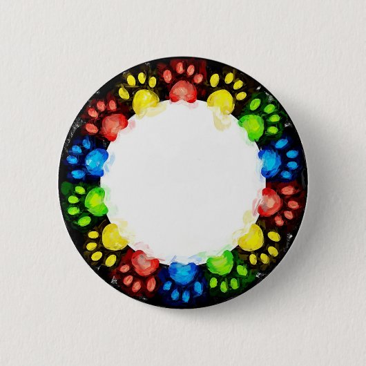 Rainbow Cat Paws Button (Vorderseite)