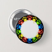 Rainbow Cat Paws Button (Vorne & Hinten)