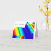 Rainbow Cat Pet Sympathy Card Karte (Gelbe Blume)