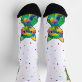 Rainbow Cat Purfect Spotty Crew Socken (Oben)