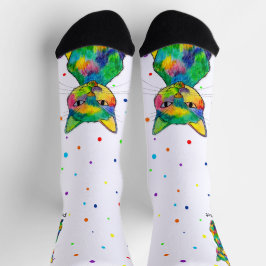 Rainbow Cat Purfect Spotty Crew Socken