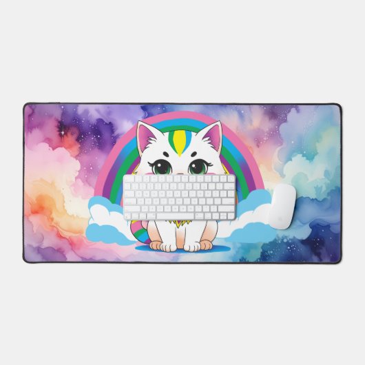 Rainbow Cat Schreibtischunterlage (Tastatur & Maus)