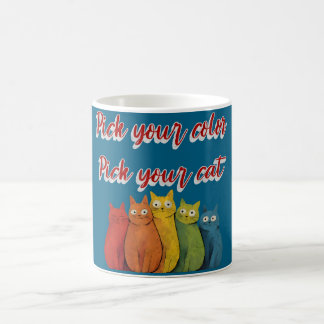 Rainbow Cat Squad - Niedliche Farbige Katzen Illus Kaffeetasse