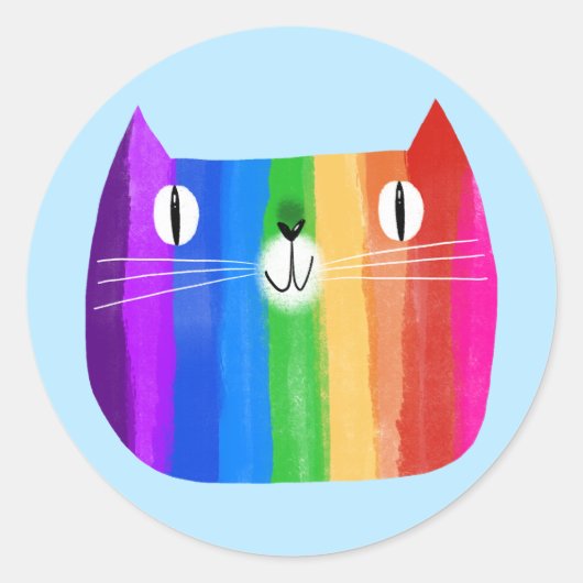 Rainbow Cat Sticker (Vorderseite)