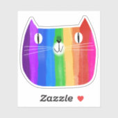 Rainbow Cat Sticker (Blatt)