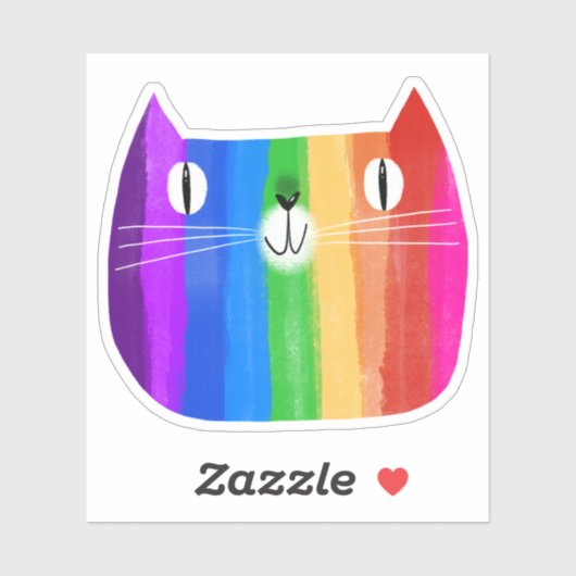 Rainbow Cat Sticker (Blatt)