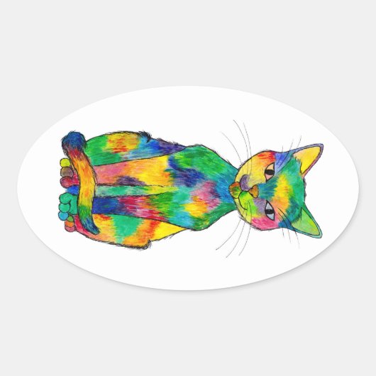 Rainbow Cat Stickers (Vorderseite)