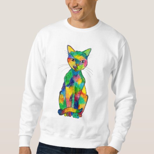 Rainbow Cat Sweatshirt (Vorderseite)