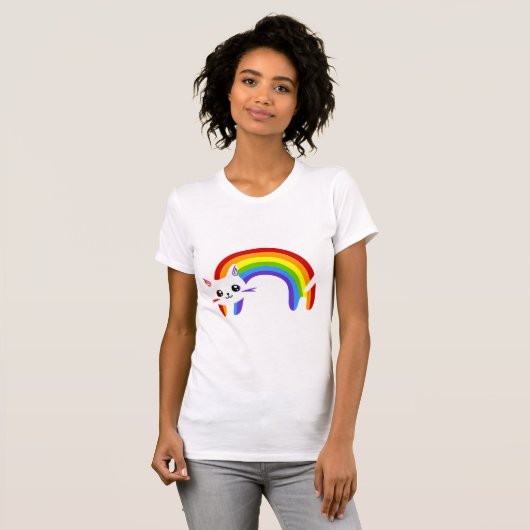 Rainbow Cat T - Shirt (Vorne ganz)