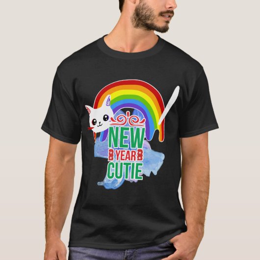 Rainbow Cat T-Shirt (Vorderseite)