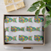 Rainbow Cat Tissue Paper Seidenpapier (Geschenk)