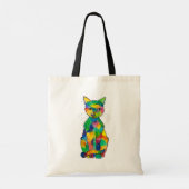 Rainbow Cat Tote Bag Tragetasche (Rückseite)