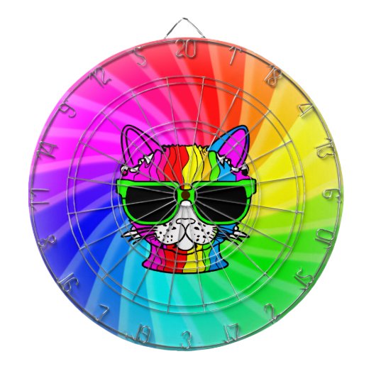 Rainbow Cat Twirl Dartscheibe (vorne)