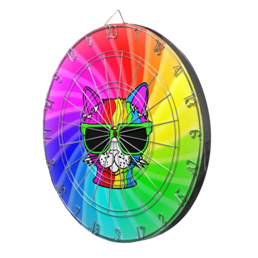 Rainbow Cat Twirl Dartscheibe (Vorderseite rechts)