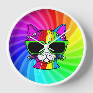 Rainbow Cat Twirl Uhr