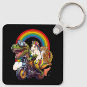 Rainbow Cat Unicorn Dinosaur T Rex Kitten Lover Sp Schlüsselanhänger (Rückseite)
