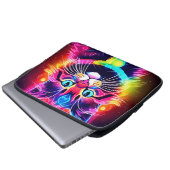 Rainbow Cat Vibes Laptopschutzhülle (Vorne Knopf)