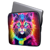 Rainbow Cat Vibes Laptopschutzhülle (Vorderseite Links)