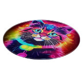 Rainbow Cat Vibes Schneidebrett (Ecke)