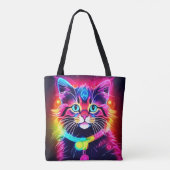Rainbow Cat Vibes Tasche (Rückseite)
