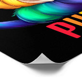 Rainbow Cats Purride Black Poster (Ecke)