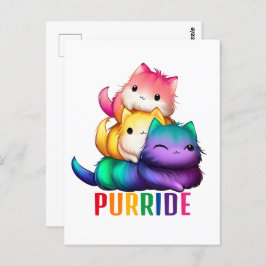 Rainbow Cats Purride Postkarte