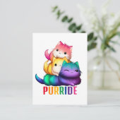 Rainbow Cats Purride Postkarte (Stehend Vorderseite)